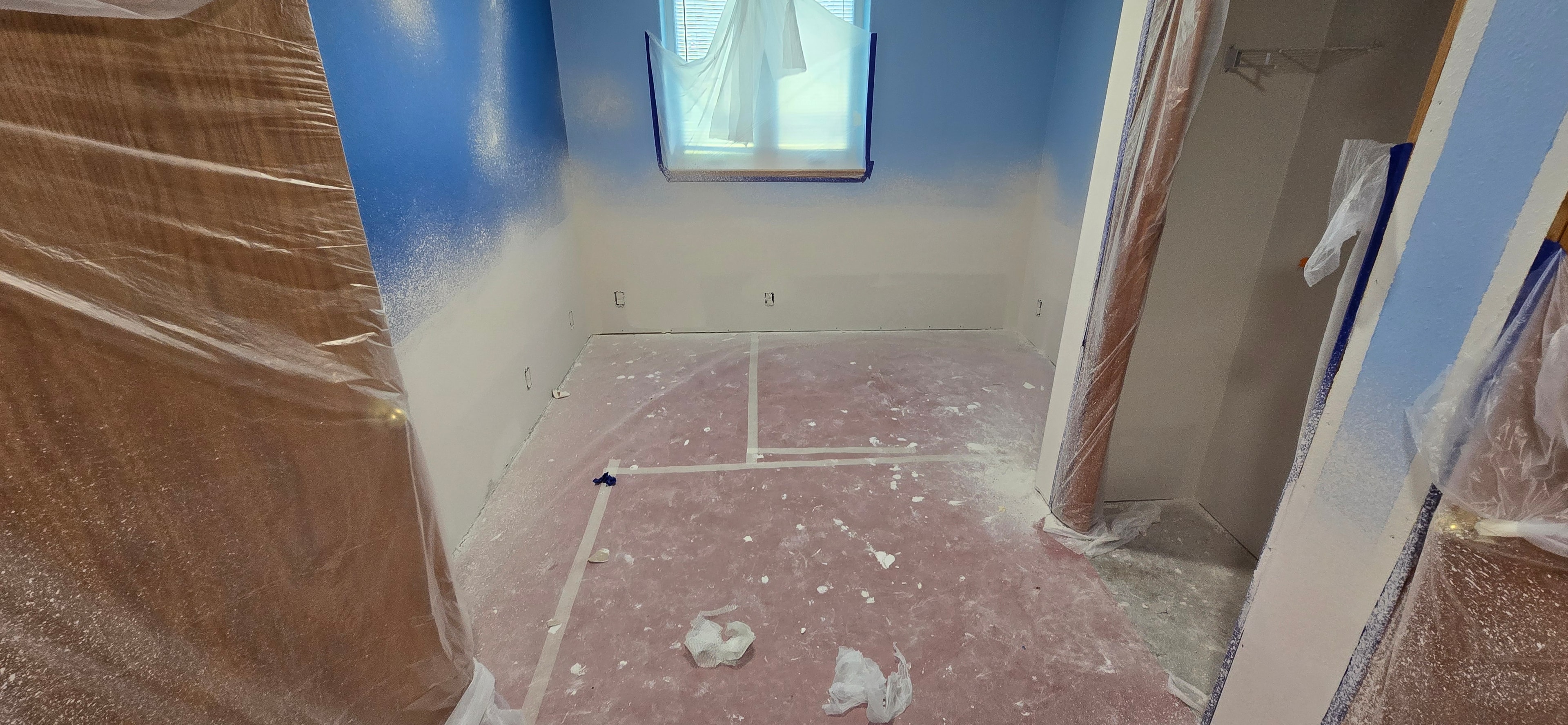 Basement main area before drywall repair — H&H Construction Services